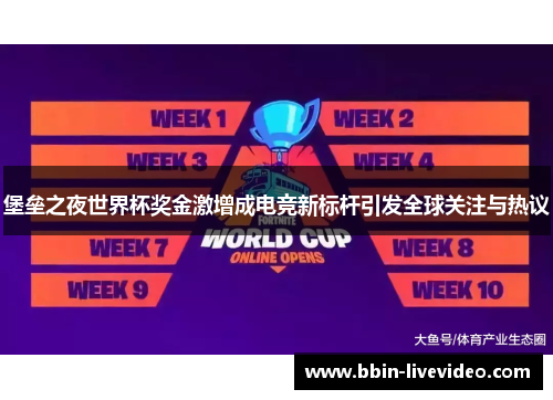 堡垒之夜世界杯奖金激增成电竞新标杆引发全球关注与热议